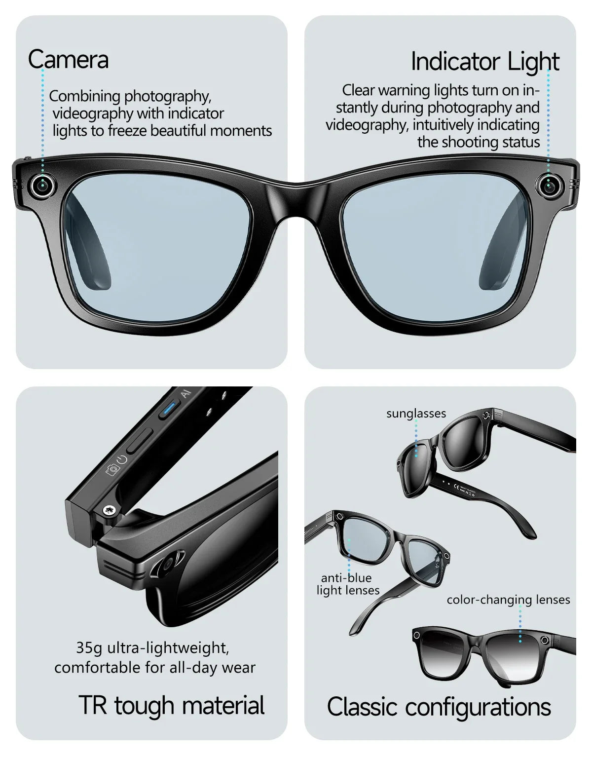 Orbit Vision Series | See, Speak, and Stream Globally with this Elite Smart Glasses : Premium 8MP Camera & 100+ Language Translating Sunglasses