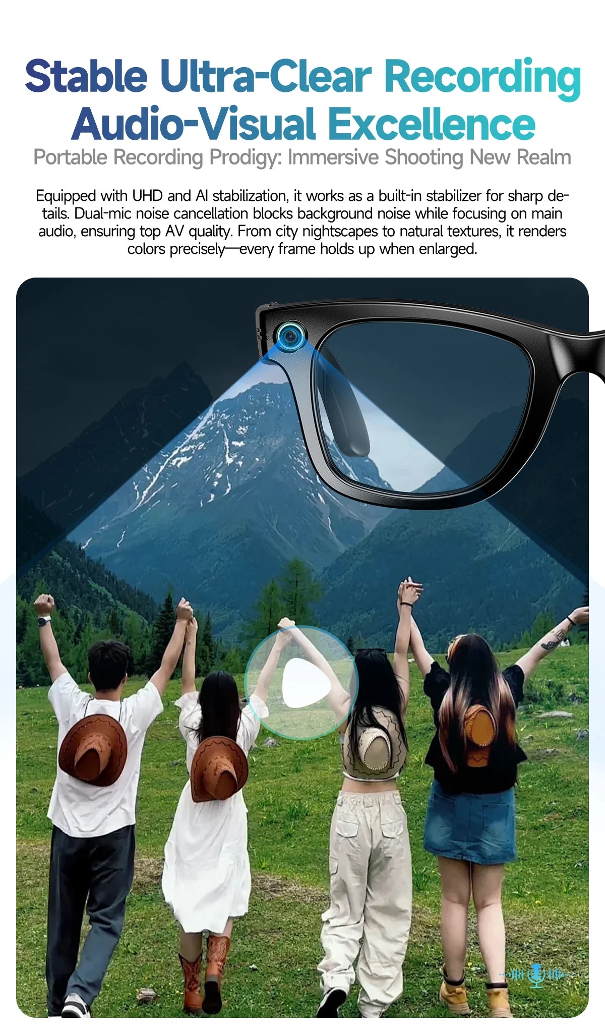 Orbit Vision Series | See, Speak, and Stream Globally with this Elite Smart Glasses : Premium 8MP Camera & 100+ Language Translating Sunglasses