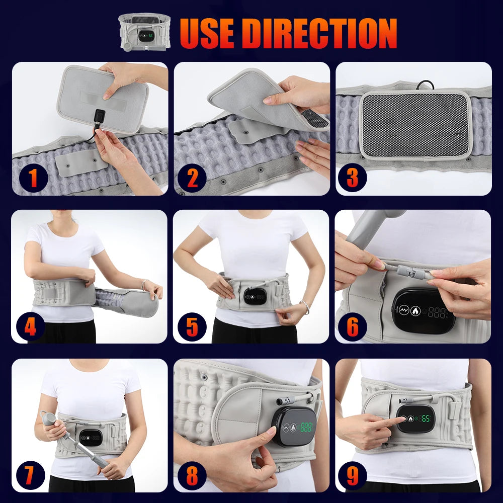 Orbit Wellness Series| Meltdown Chronic Back Stiffness 4-in-1 Dynamic Traction & Heated Massage for All-Day Lumbar Support