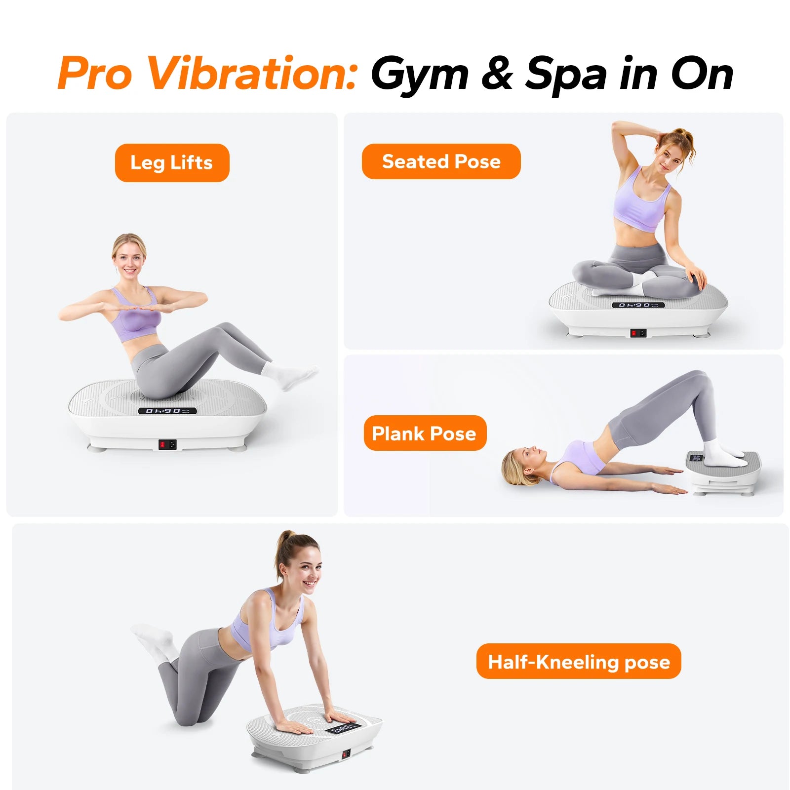 Vibration Plate CV30 Exercise Machine Whole Body Workout Power Vibrate Fitness Platform Vibration Weight Loss&Shaping