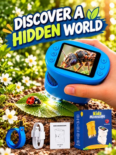 🧠 Orbit Mind™ Kids Discovery Microscope – Handheld Digital Microscope for Young Explorers