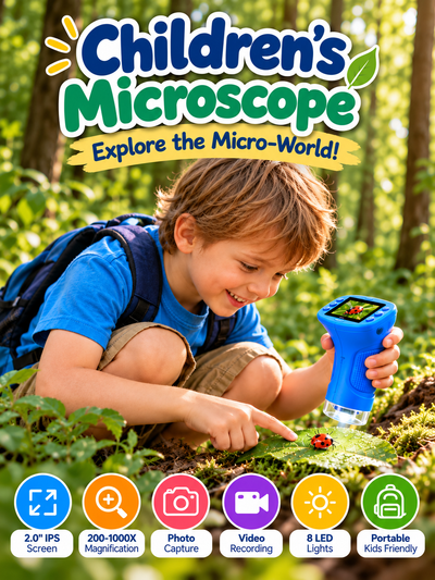 🧠 Orbit Mind™ Kids Discovery Microscope – Handheld Digital Microscope for Young Explorers