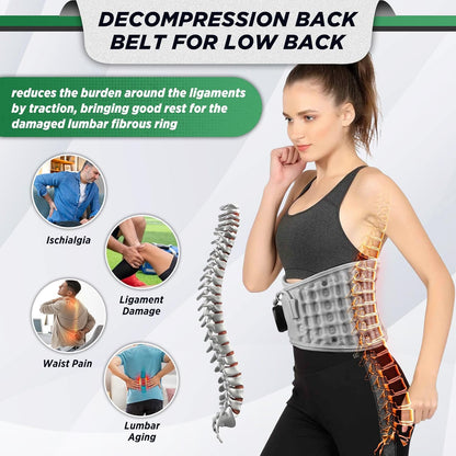 Orbit Wellness Series™ | 5-in-1 Lumbar Decompression Belt with Heat, Red Light Therapy & Massage