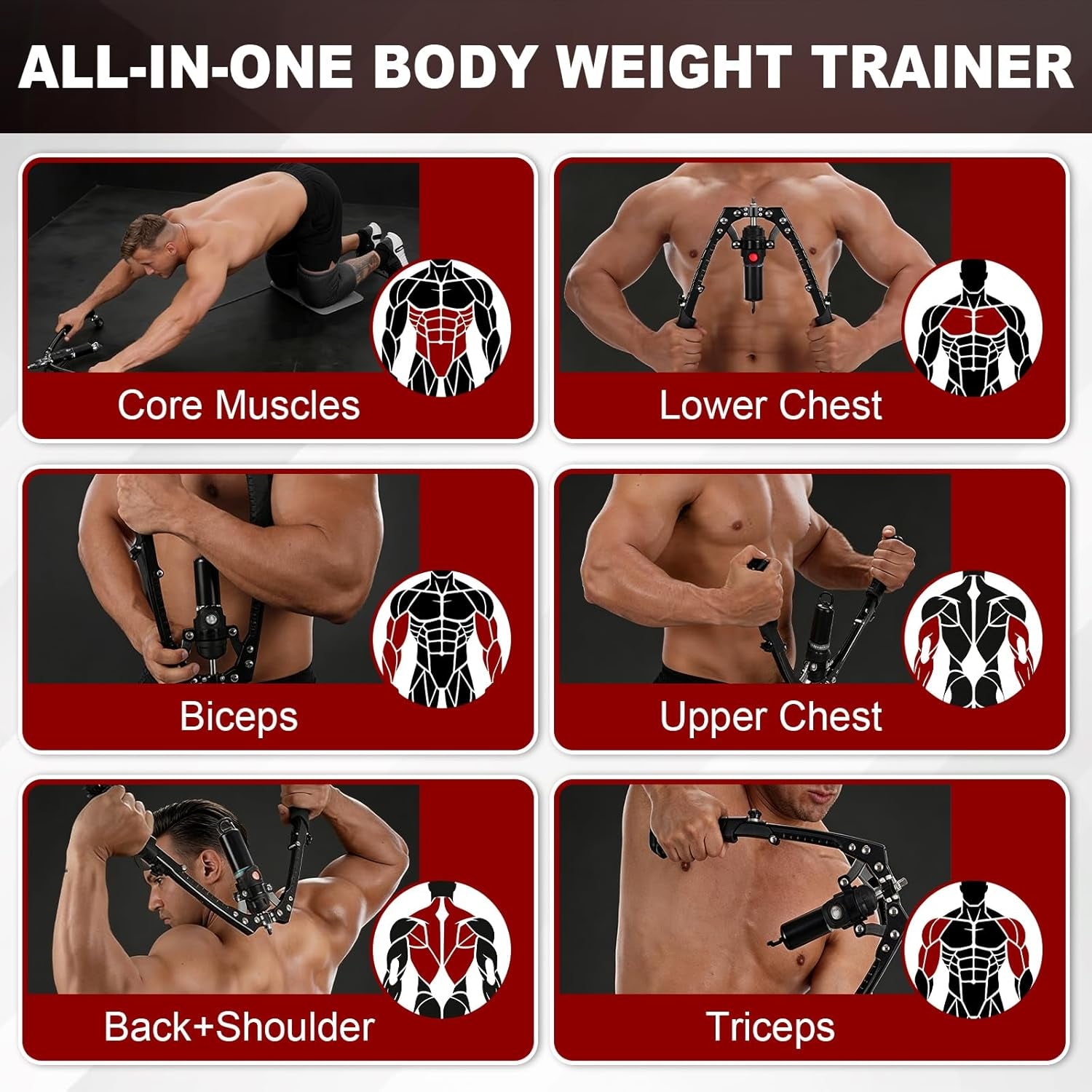 Training Twister Arm Trainer, 3 in 1 Hydraulic Power Chest Workout Equipment with Ab Roller Wheels and Hooks, 22-440Lbs for Men Women, Home Gym Equipment for Full Body Strength Training