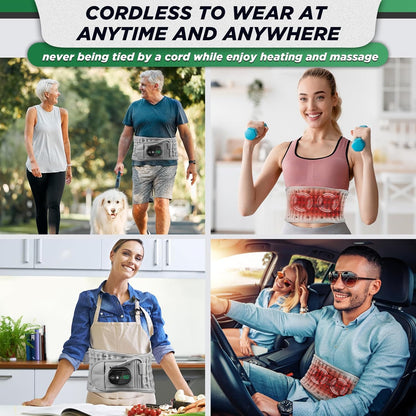 Orbit Wellness Series™ | 5-in-1 Lumbar Decompression Belt with Heat, Red Light Therapy & Massage