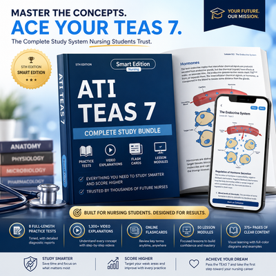🧠 Orbit Mind™ ATI TEAS 7 Complete Study Bundle - Become One Step Closer to Your Dream Nursing Career.