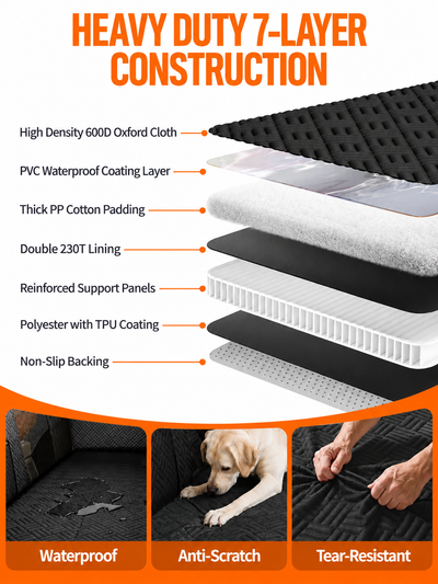 PawVeyra™ Premium Dog Car Hammock & Back Seat Protector