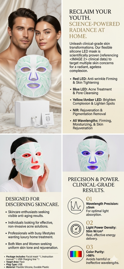 Skin Rejuvenation Mask LED Light Therapy