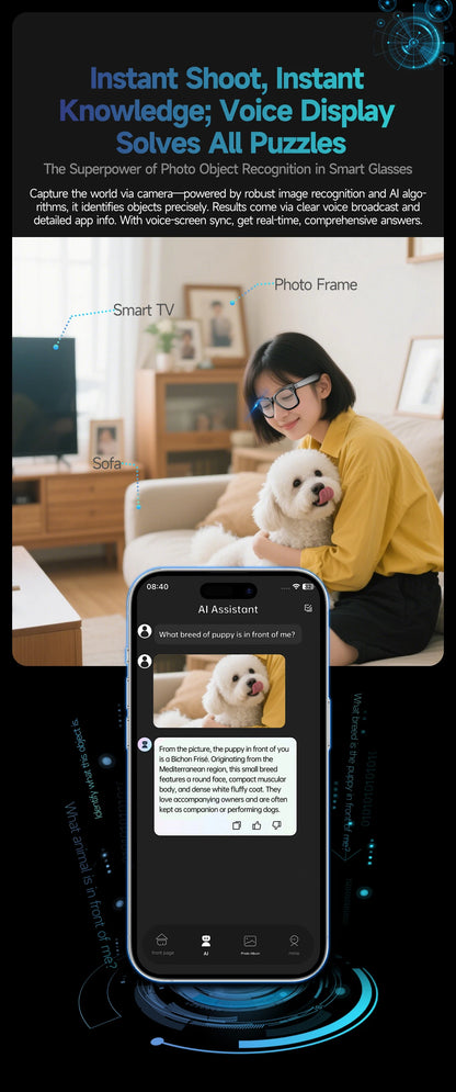 Orbit Vision Series | See, Speak, and Stream Globally with this Elite Smart Glasses : Premium 8MP Camera & 100+ Language Translating Sunglasses