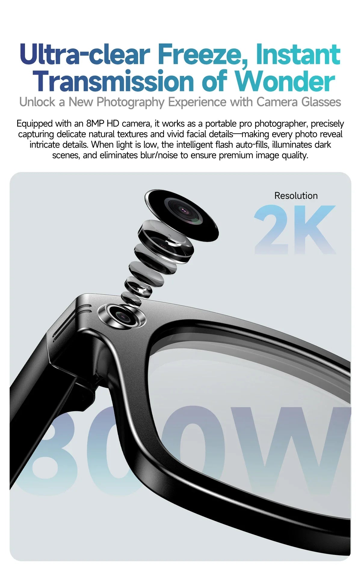 Orbit Vision Series | See, Speak, and Stream Globally with this Elite Smart Glasses : Premium 8MP Camera & 100+ Language Translating Sunglasses