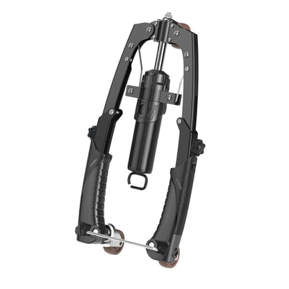 3-in-1 Hydraulic Upper Body Trainer & Ab Roller Wheels (22-440lbs)