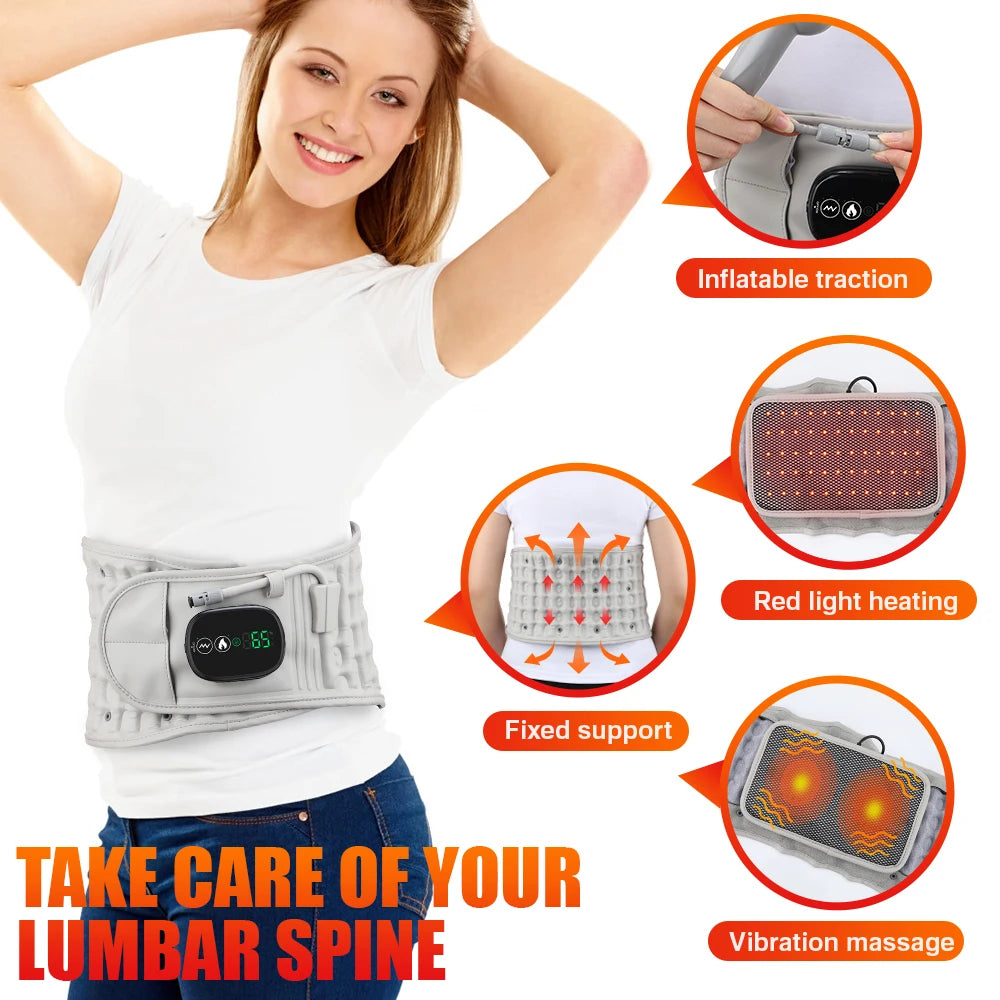 Orbit Wellness Series| Meltdown Chronic Back Stiffness 4-in-1 Dynamic Traction & Heated Massage for All-Day Lumbar Support