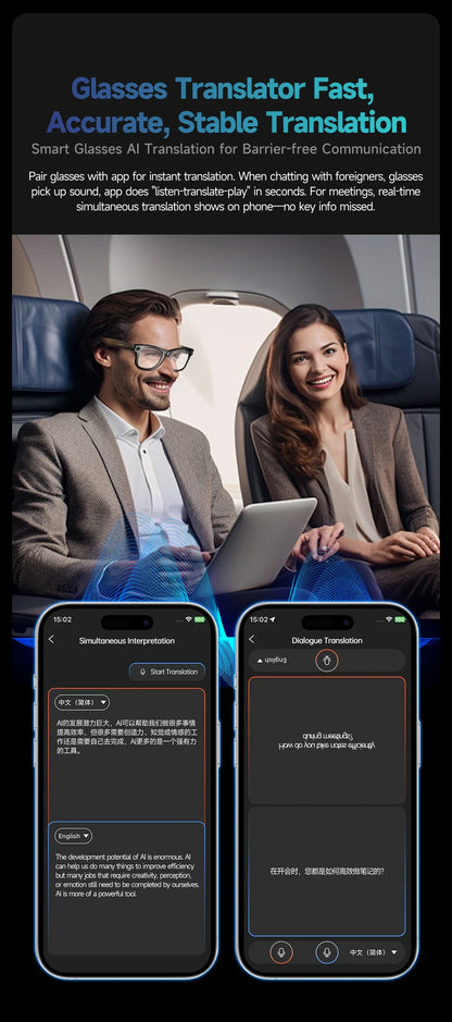 Orbit Vision Series | See, Speak, and Stream Globally with this Elite Smart Glasses : Premium 8MP Camera & 100+ Language Translating Sunglasses