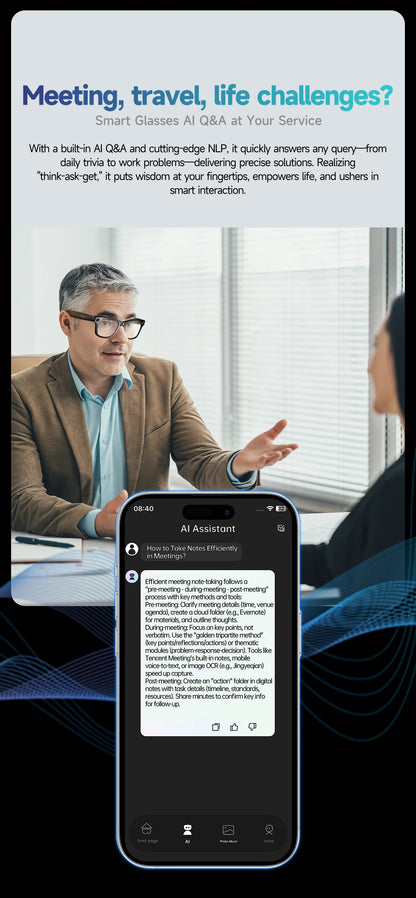 Orbit Vision Series | See, Speak, and Stream Globally with this Elite Smart Glasses : Premium 8MP Camera & 100+ Language Translating Sunglasses
