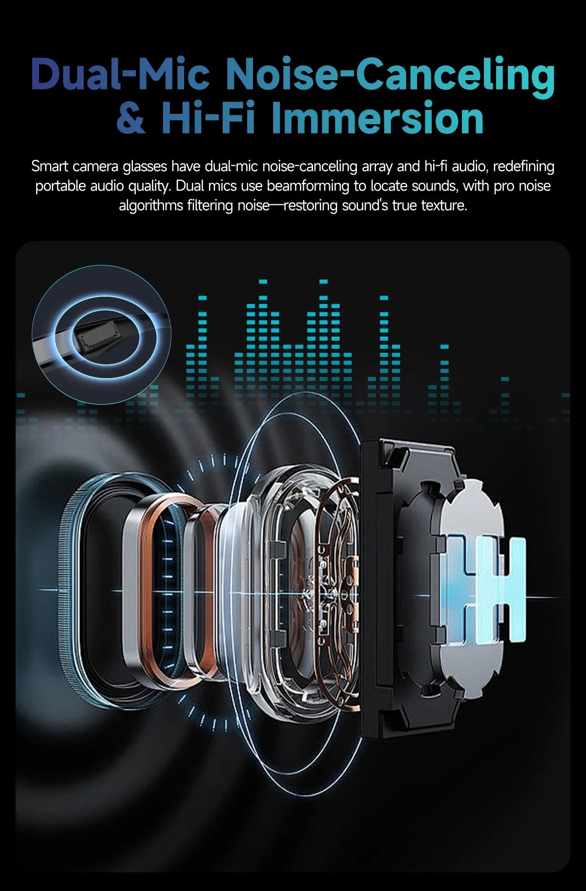 Orbit Vision Series | See, Speak, and Stream Globally with this Elite Smart Glasses : Premium 8MP Camera & 100+ Language Translating Sunglasses